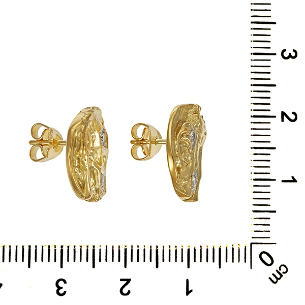 Ohrstecker, 14K, Gelbgold, Brillanten 0,16 ct