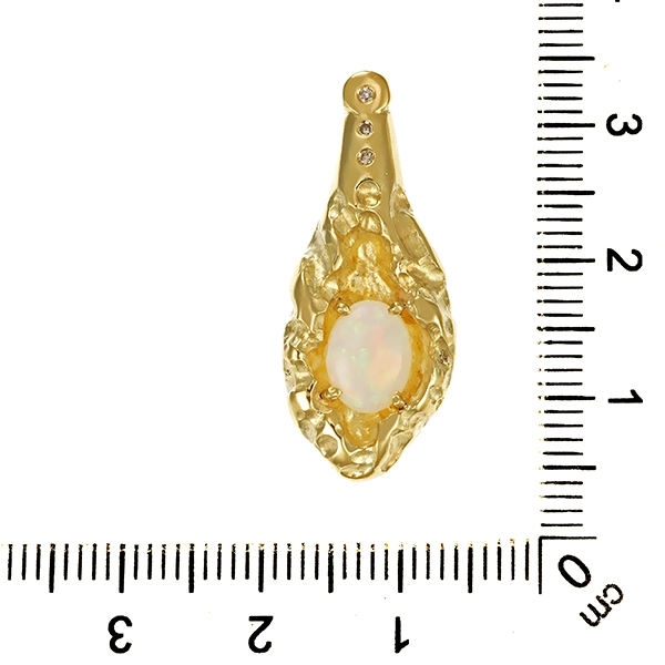 Anhänger, 14K, Gelbgold, Opal