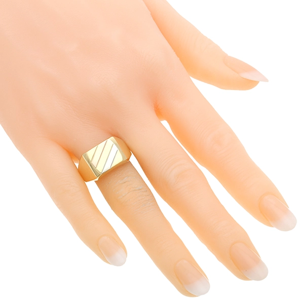 Herrenring, 18K, Rot-/Weiß-/Gelbgold