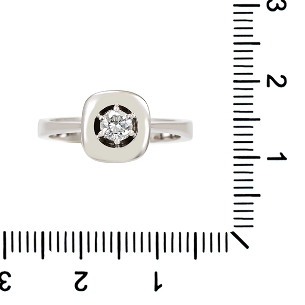 Diamantring, 18K, Weißgold, Brillant 0,20 ct