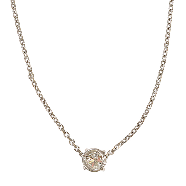 Collier, 14K, Weißgold, 1 Brillant 0,22 ct