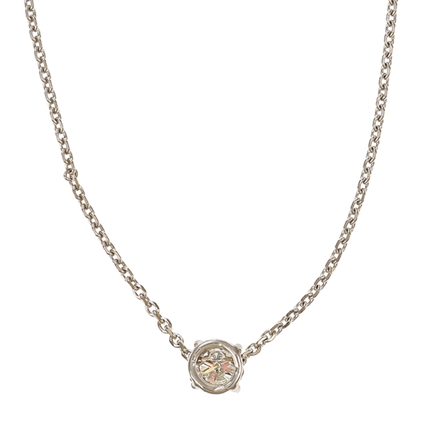 Collier, 14K, Weißgold, 1 Brillant 0,22 ct