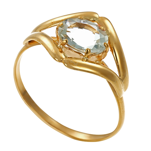Ring, 9K, Gelbgold, Quarz