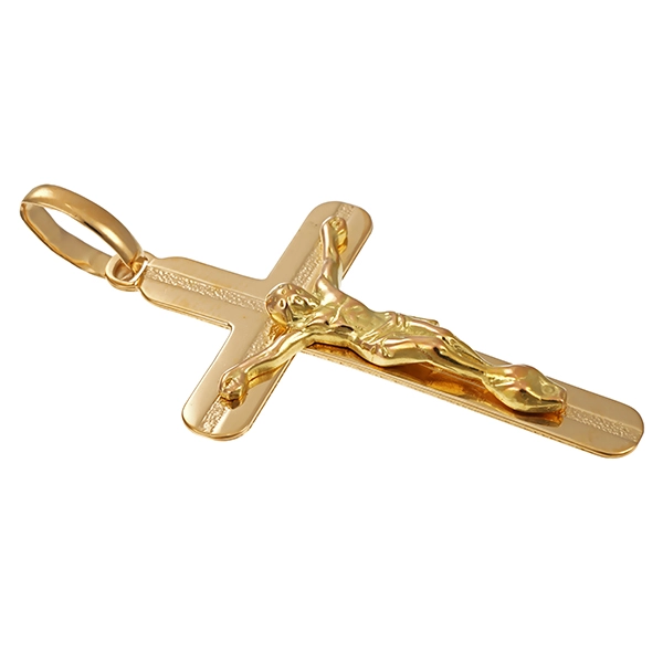 Anhänger, 14K, Gelbgold, Kruzifix
