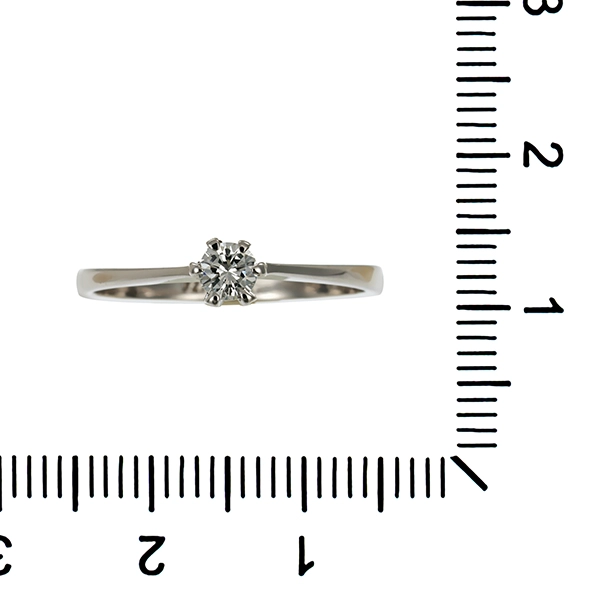 Brillantring, 14K, Weißgold, 0,20ct