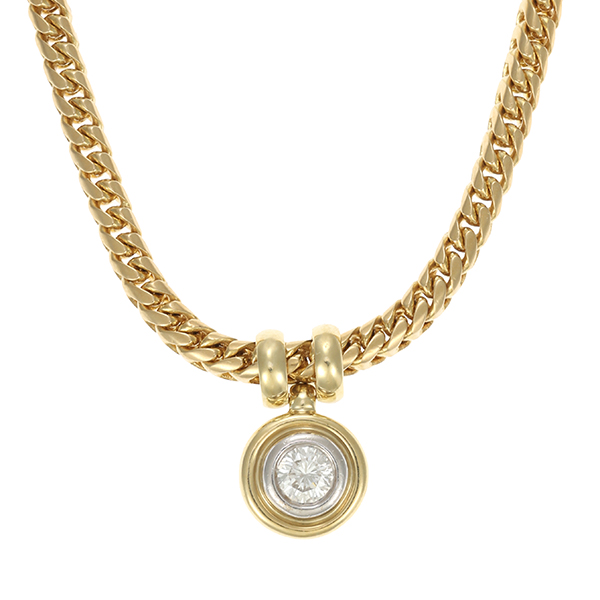 Collier, 14K, Gelbgold, Brillant