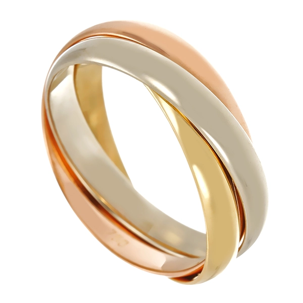 Ring, 18K, Rot-/Gelb-/Weißgold