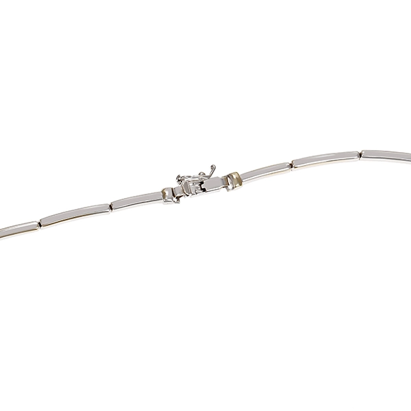 Collier, 14K, Weißgold, Zirkonia, Länge 45 cm