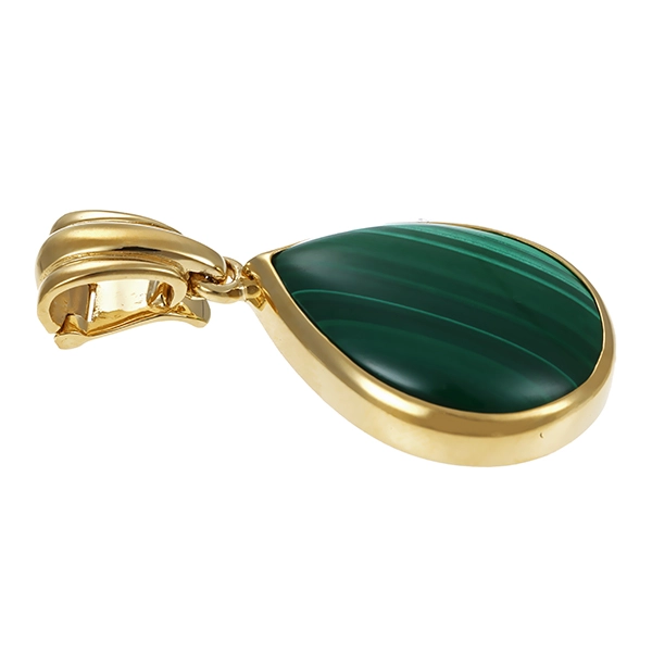 Anhänger, 14K, Gelbgold, Malachit