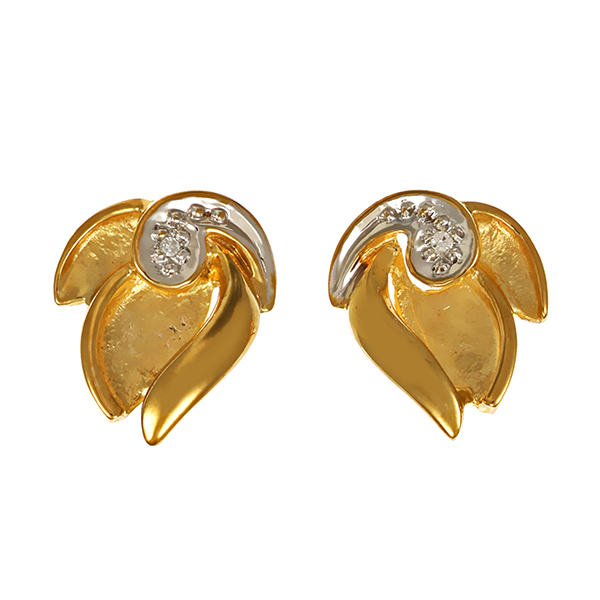 Ohrringe, 8K, Gelb-/Weißgold, Diamant