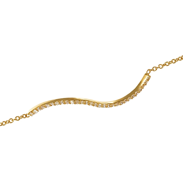 Armband, 18K, Gelbgold, Zirkonia