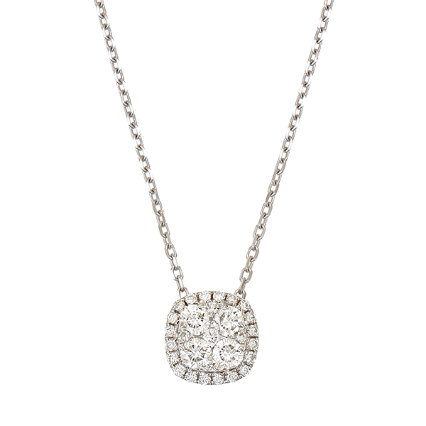 Collier, 18K, Weißgold, Brillanten 0,40 ct