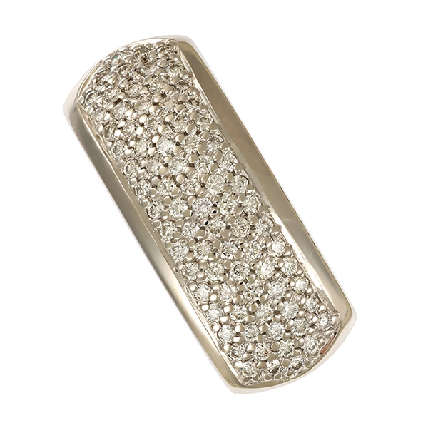 Anhänger, 14K, Weißgold, Brillanten