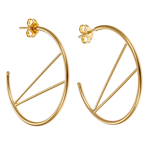 Steckcreolen, 9K, Gelbgold