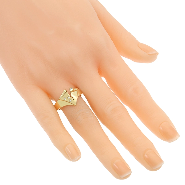 Diamantring, 14K, Gelbgold, Brillanten