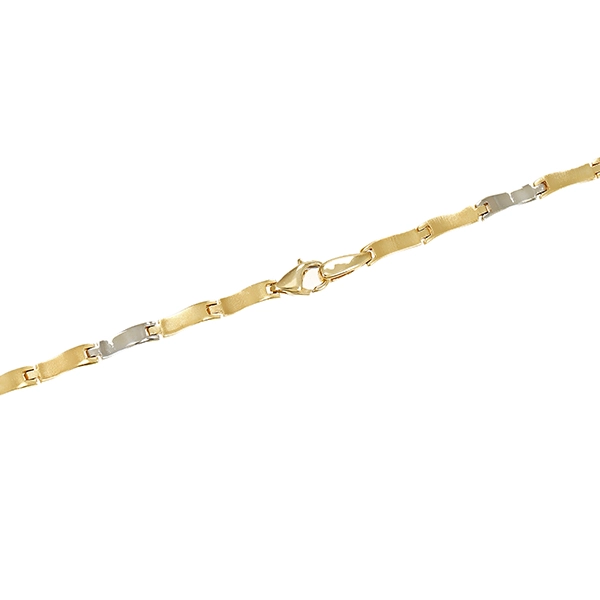 Collier, 14K, Gelb-/Weißgold, Zirkonia