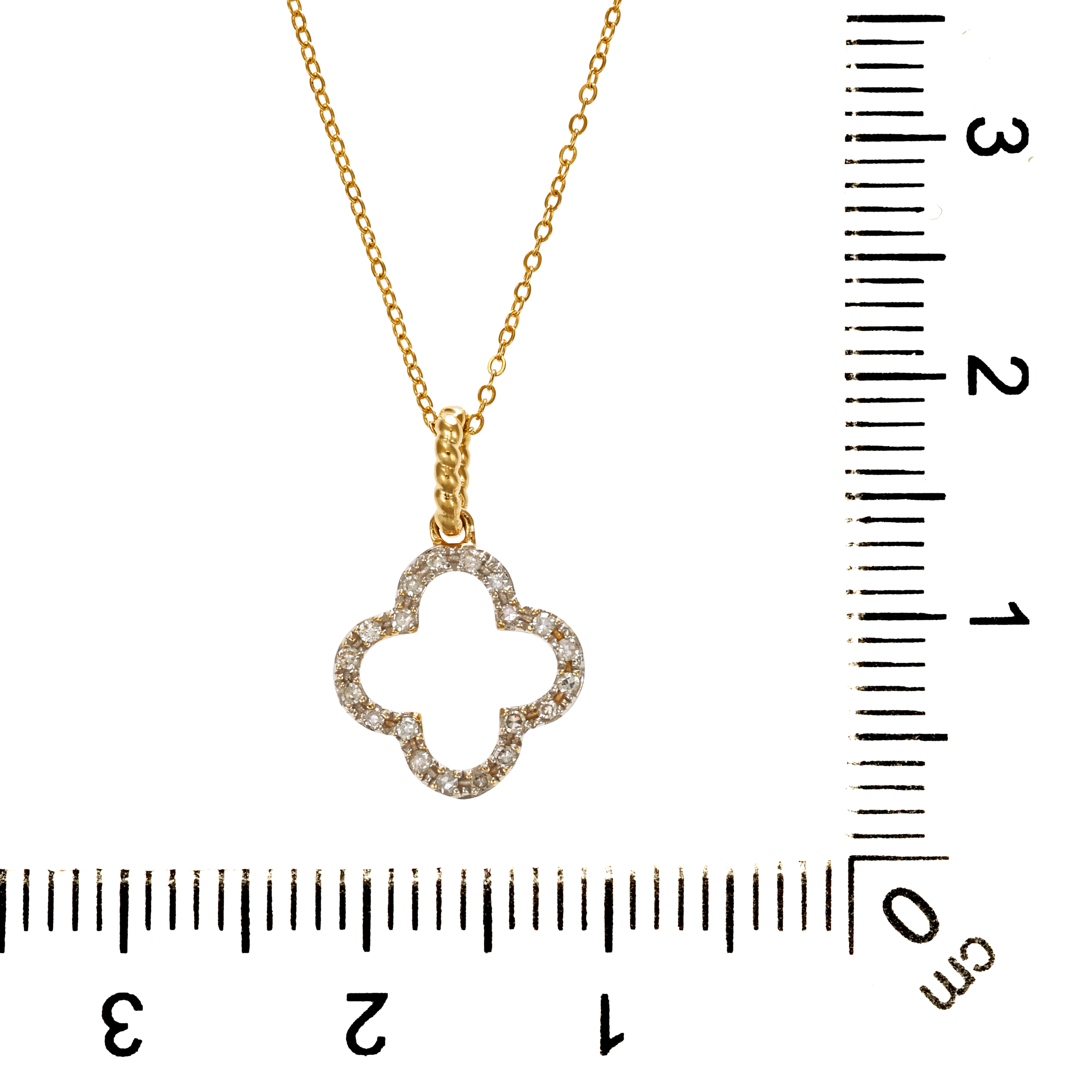 Collier, 14K, Gelbgold, Diamanten