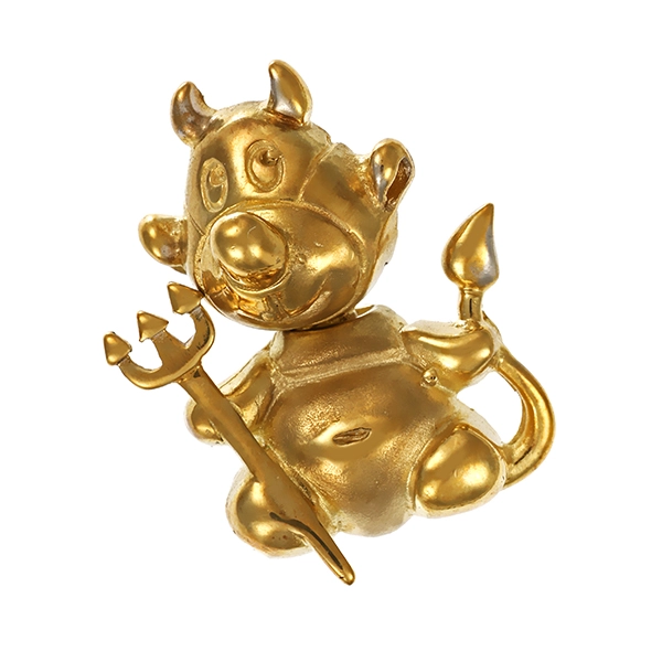 Anhänger, 8K, Gelbgold, Teufelchen