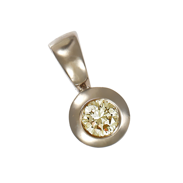 Anhänger, 18K, Weißgold, Brillant 0,22 ct