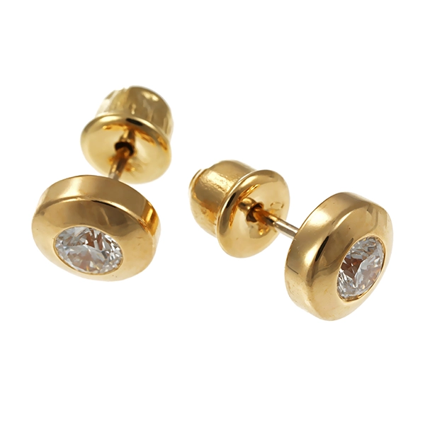 Ohrstecker, 18K, Gelbgold, Brillanten 0,50 ct