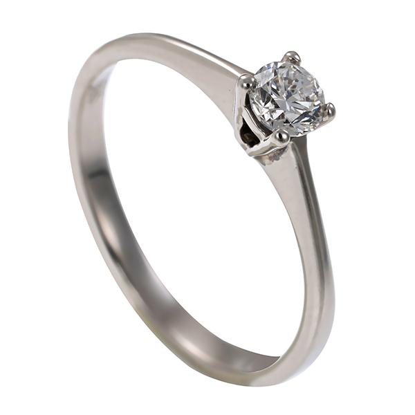 Diamantring, 14K, Weißgold, Brillant 0,17 ct
