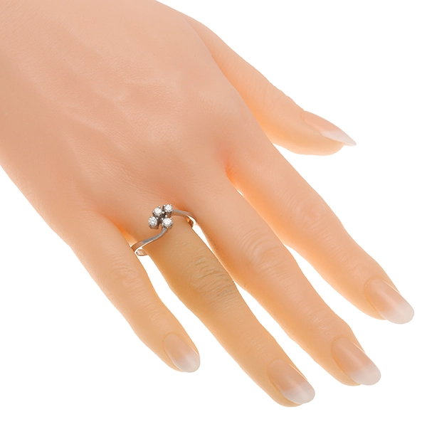 Ring, 14K, Weißgold, Brillanten, U61