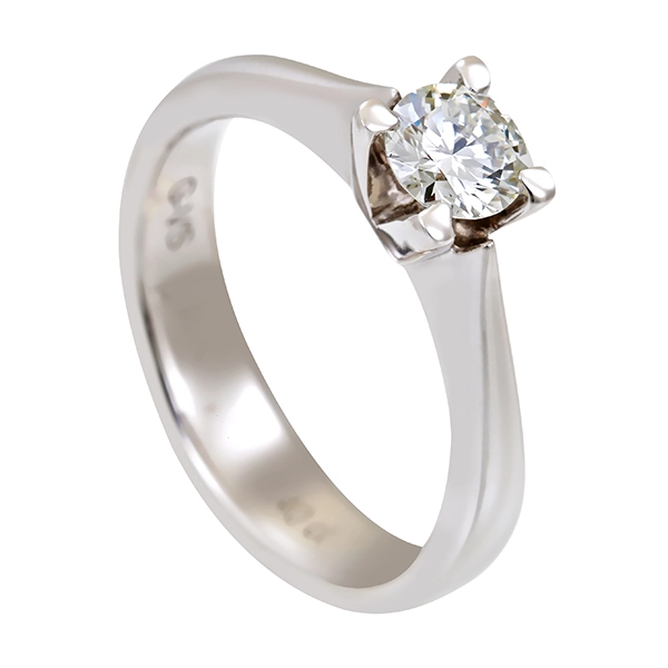 Diamantring, 18K, Weißgold, Brillant 0,40 ct