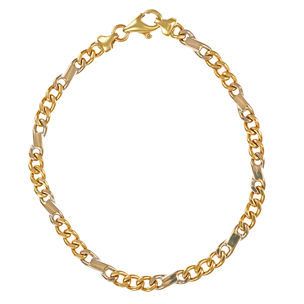 Armband, 14K, Gelb-/Weißgold