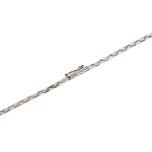 Collier, 14K, Weißgold, Opaltriplette, Brillanten