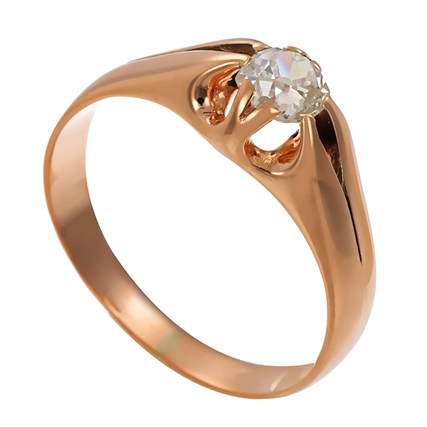 Diamantring, 14K, Rotgold, 0,35ct
