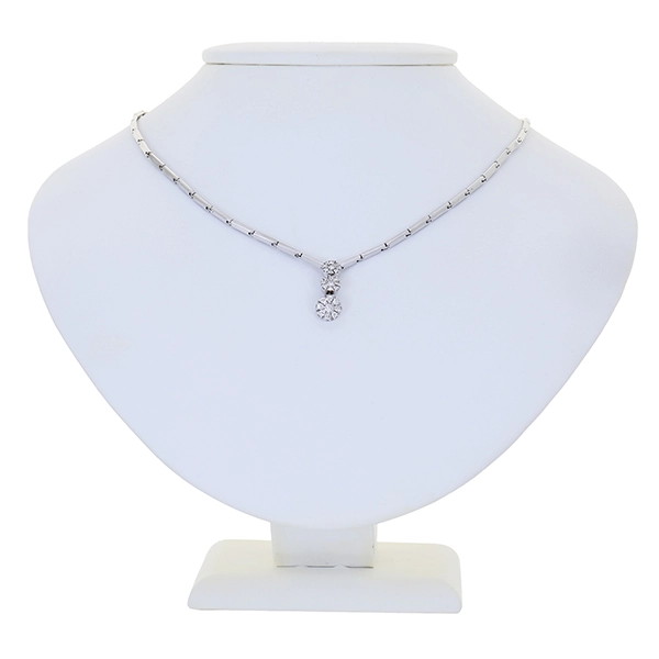 Collier, 18K, Weißgold, Brillanten 0,32 ct