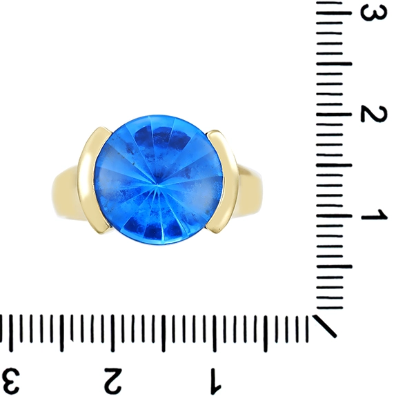 Ring, 8K, Gelbgold, Schmuckstein