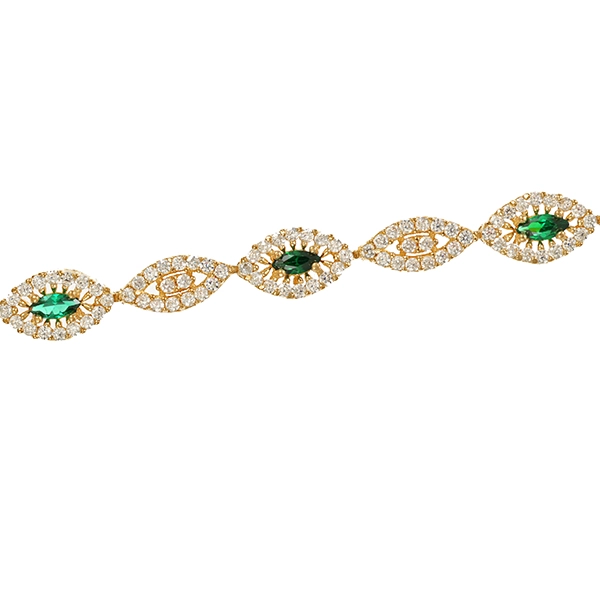 Armband, 14K, Gelbgold, Zirkonia