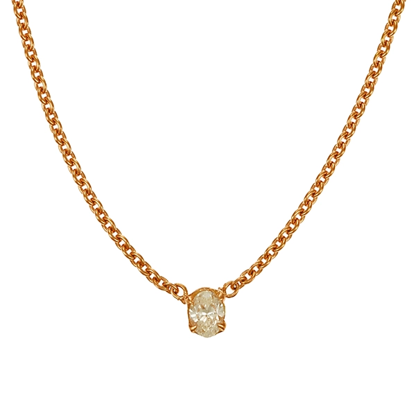 Collier, 18K, Rotgold, Diamant
