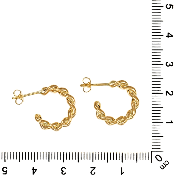 Steckcreolen, 9K, Gelbgold