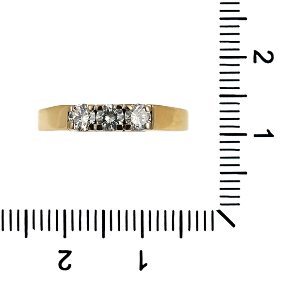 Diamantring, 14K, Gelbgold, Brillanten 0,35 ct