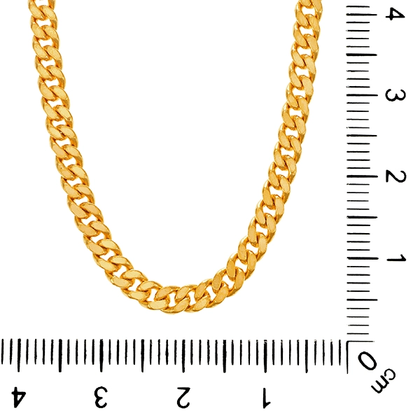 Kette, 18K, Gelbgold, Brillanten, Panzer