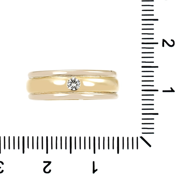 Diamantring, 14K, Gelb-/Weißgold, Brillant 0,10 ct