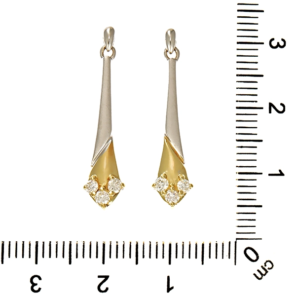Steckhänger, 14K, Gelb-/Weißgold, Brillanten 0,27 ct