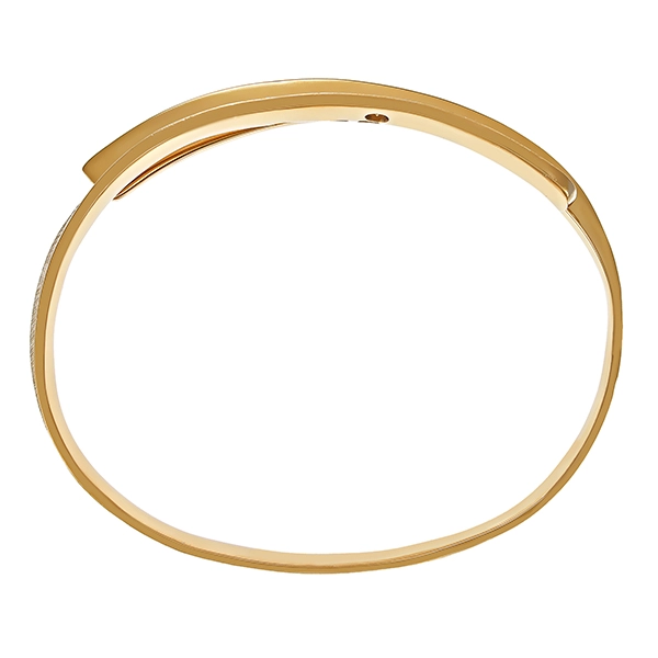 Armreif, 14K, Weiß-/Gelbgold, Handarbeit, Brillanten 0,50 ct
