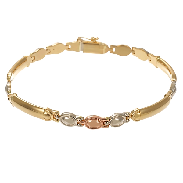 Armband, 14K, Rot-/Gelb-/Weißgold