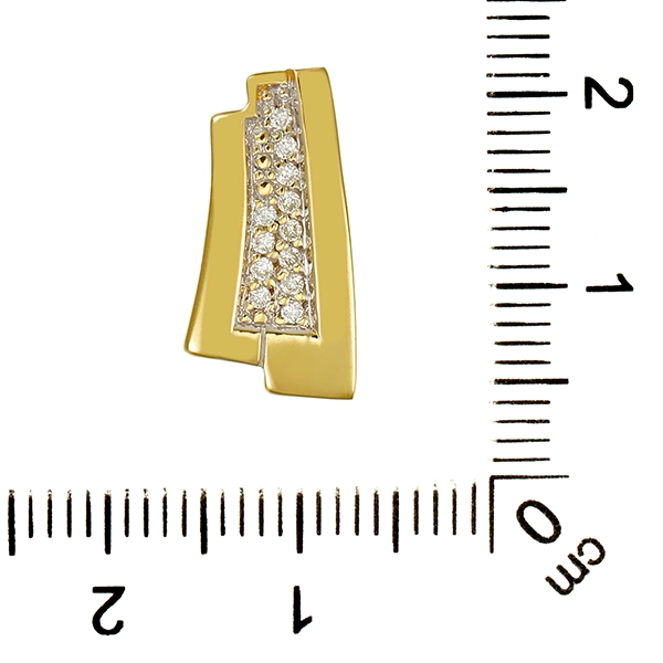 Anhänger, 14K, Gelb-/Weißgold, Brillanten