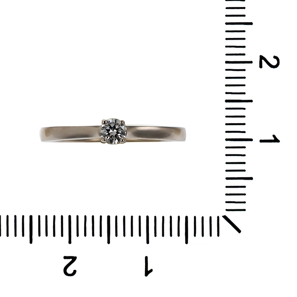 Diamantring, 18K, Weißgold, Brillant