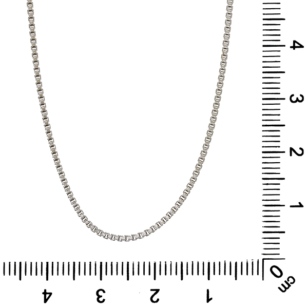Goldkette Venezianer-, 14K, Weißgold