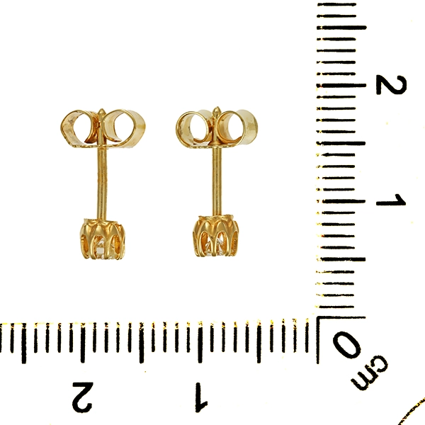 Ohrstecker, 14K, Gelbgold, Brillanten