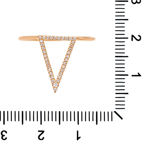 Diamantring, 18K, Rotgold, Brillanten 0,15 ct