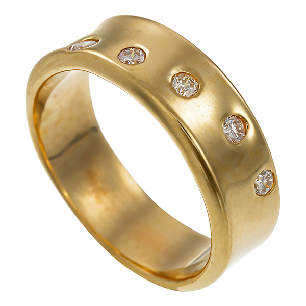 Diamantring, 14K, Gelbgold, Brillanten 0,15 ct