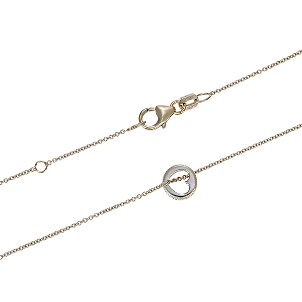 Collier, 14K, Weißgold, Brillanten