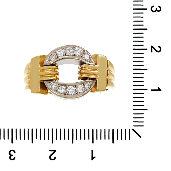 Diamantring, 18K, Gelb-/Weißgold, Brillanten 0,30 ct