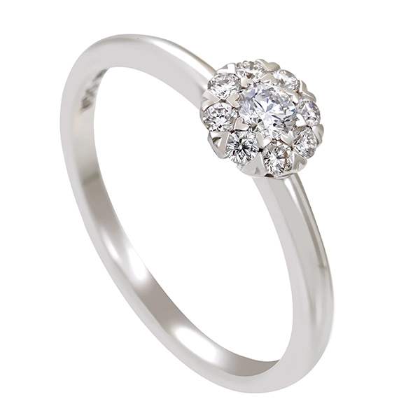 Diamantring, 18K, Weißgold, Brillanten